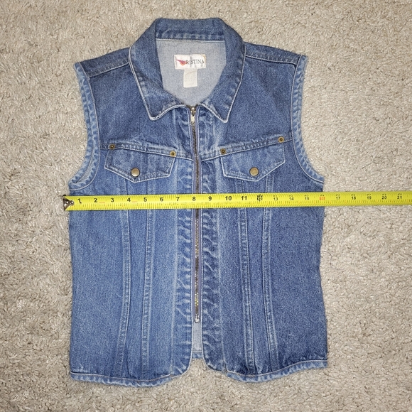 Vintage Collar Jean Vest - Picture 6 of 8
